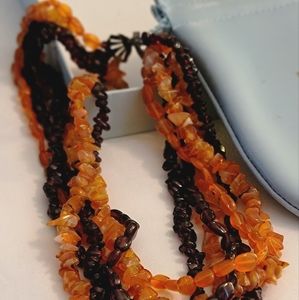 Ross Simon, multi strand, amber necklace, vinrgae